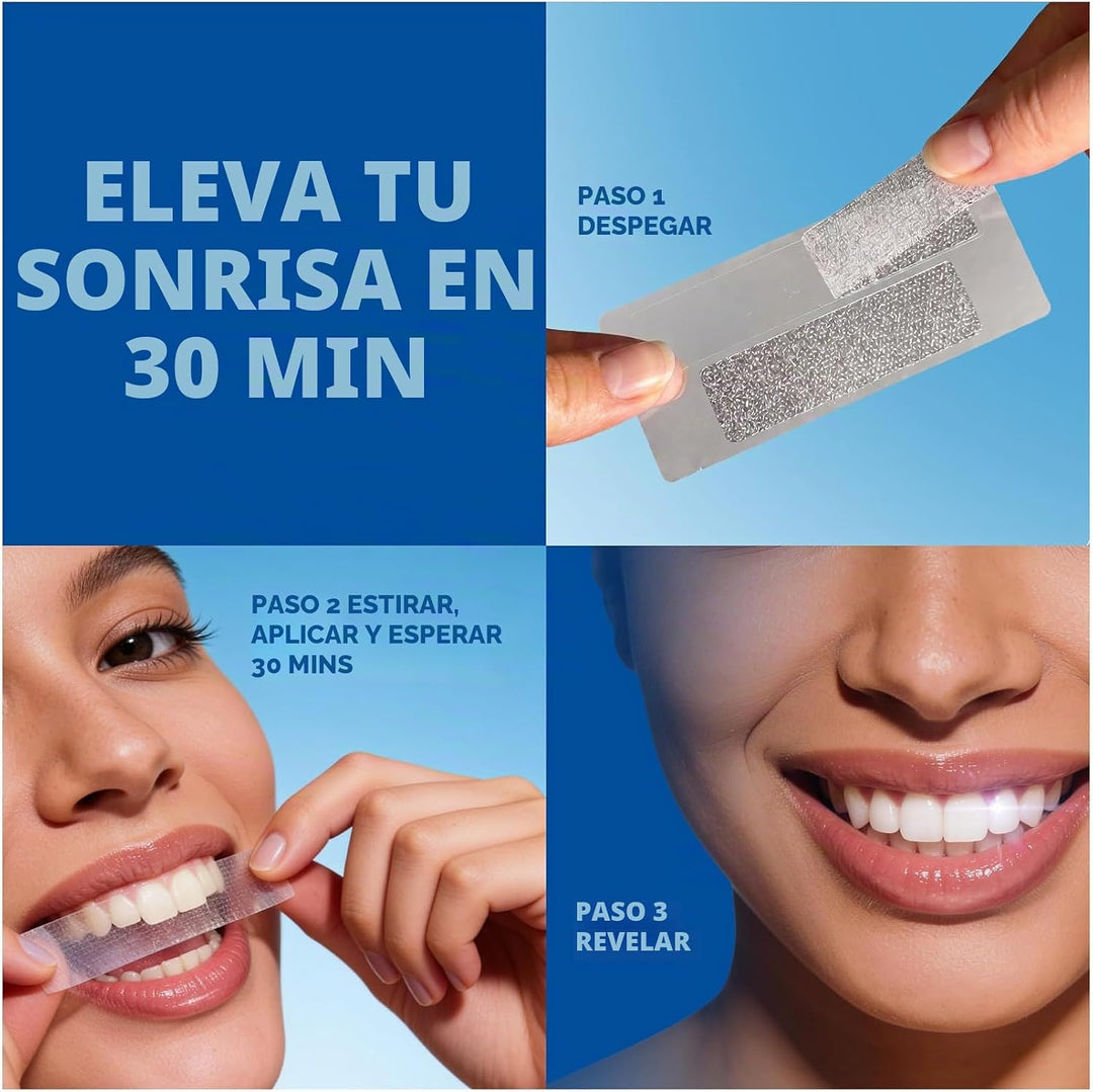 Tiras blanqueadoras de dientes para dientes y encías sensibles, men...