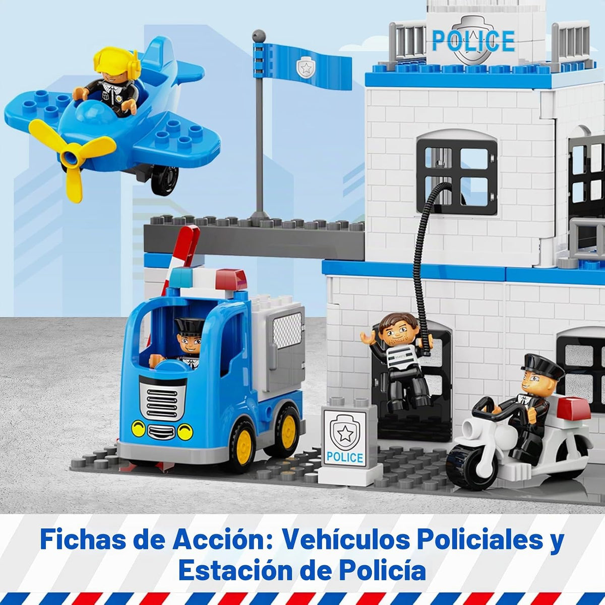 Juguete grande de la estación de policía, juguetes grandes