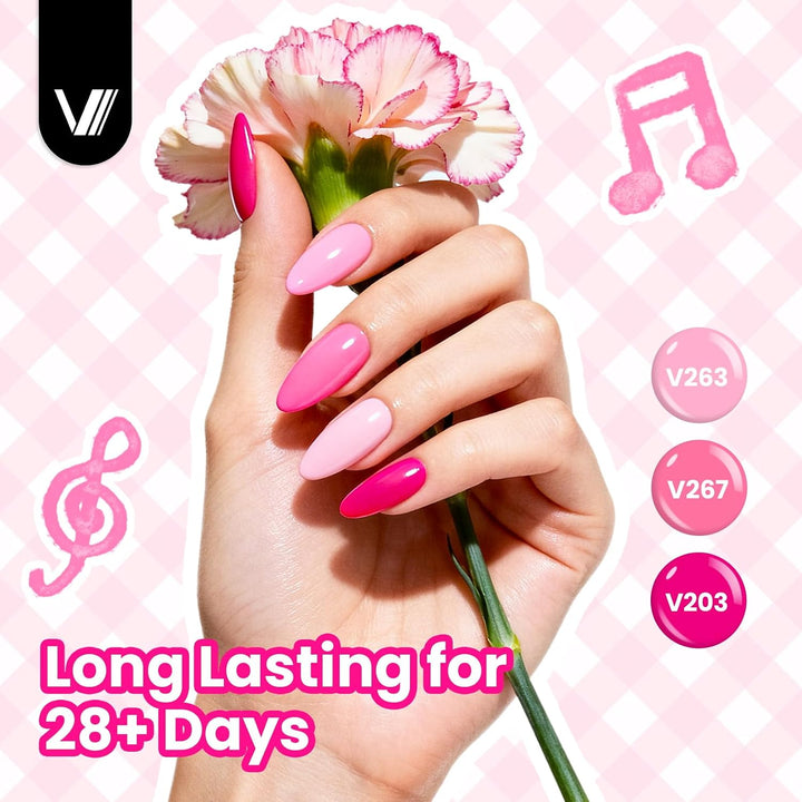 VANREESA Juego de 24 esmaltes de uñas de gel, colores de moda, con...