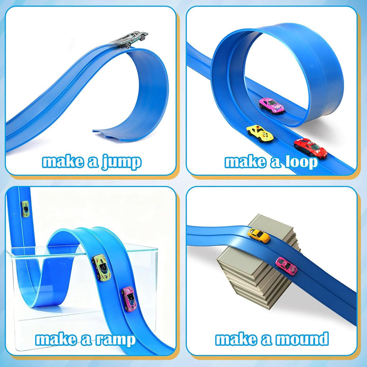 Juguetes flexibles de pista de carreras para niños, juego de inicia...