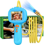 Cámara boroscopio con luz para niños, 2.4" IPS, azul león