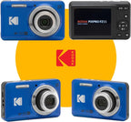 KODAK PIXPRO FZ55 cámara digital de punto y disparo de 16 Mp, zoom óptico 5X, Azul