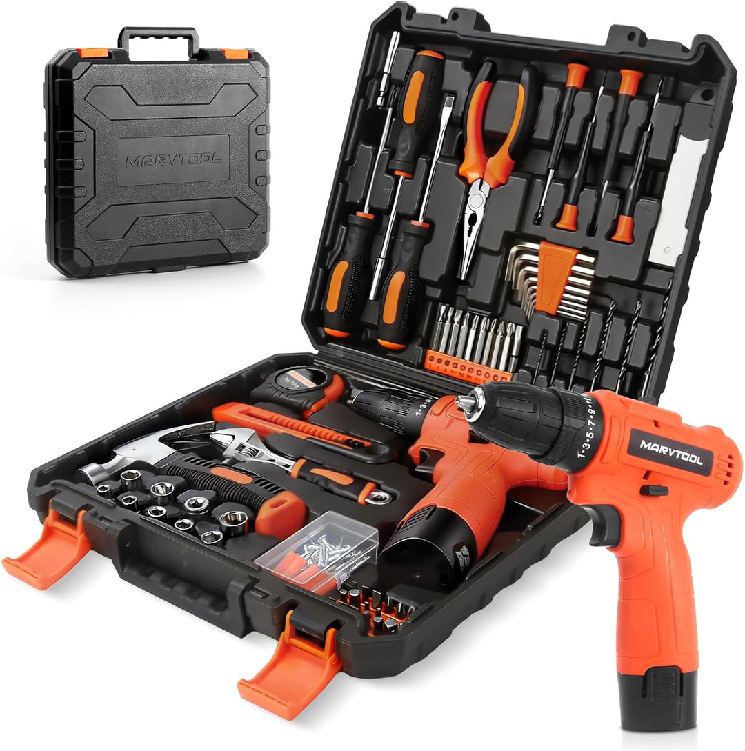 MarvTool Juego de herramientas mecánicas de 152 piezas, caja de her...