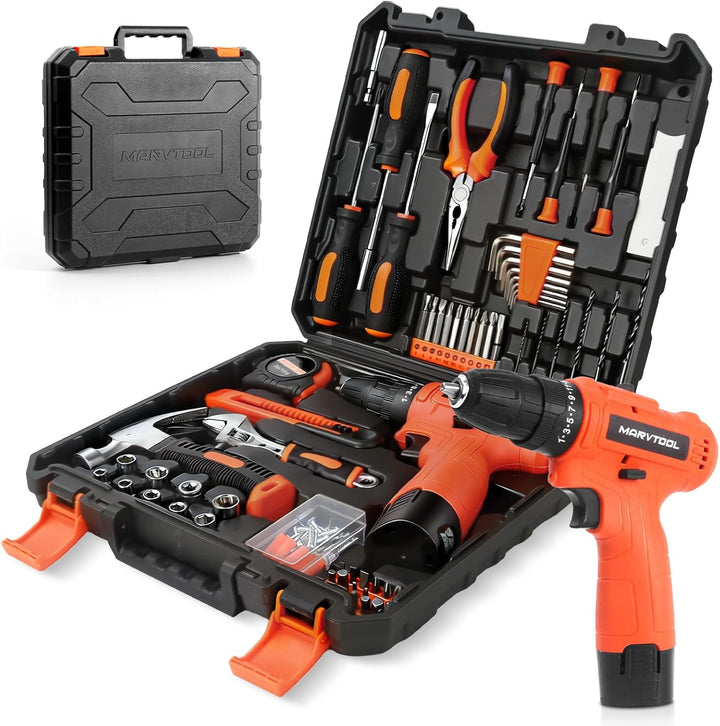 MarvTool Juego de herramientas mecánicas de 152 piezas, caja de her...