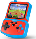 Consola de videojuegos portátil para niños, 220 juegos clásicos retro integrados, reproductor de mano Plug & Play con pantalla IPS de 3.5 pulgadas, juguete de viaje recargable, regalo de cumpleaños para niños y niñas, azul