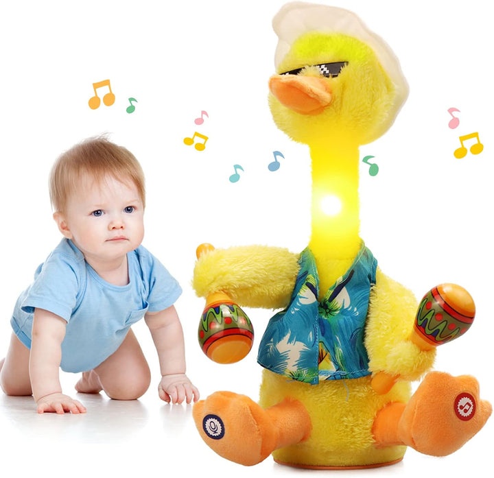 MILEGI Juguete de pato parlante y bailarín, repite lo que dices, ju...