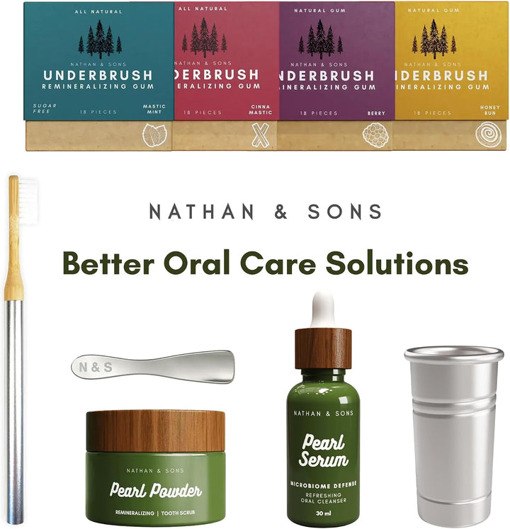 Nathan &amp; Sons Pearl - Exfoliante de dientes remineralizante, si...