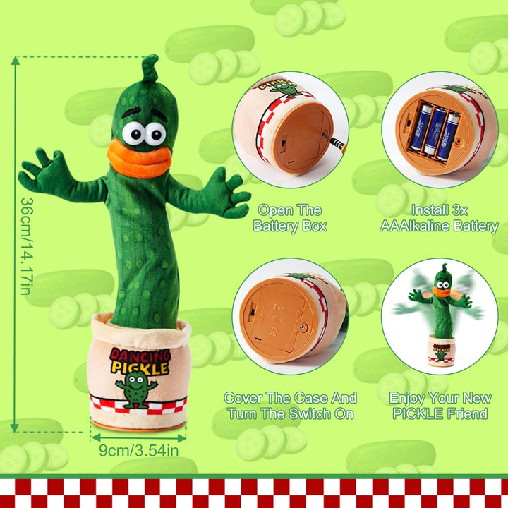 Juguete de pepinillo que habla bailando para bebés