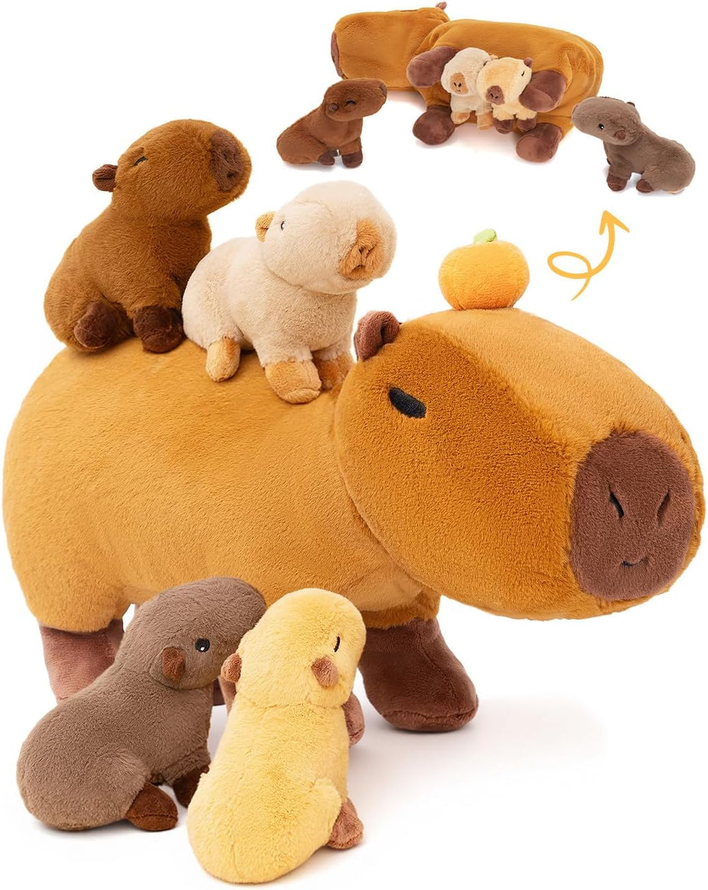OUOZZZ - Juguete de peluche Carpincho, 5 en 1, animal de peluche gr...
