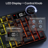 Redragon K526 PRO Teclado inalámbrico RGB para juegos, pantalla LED...