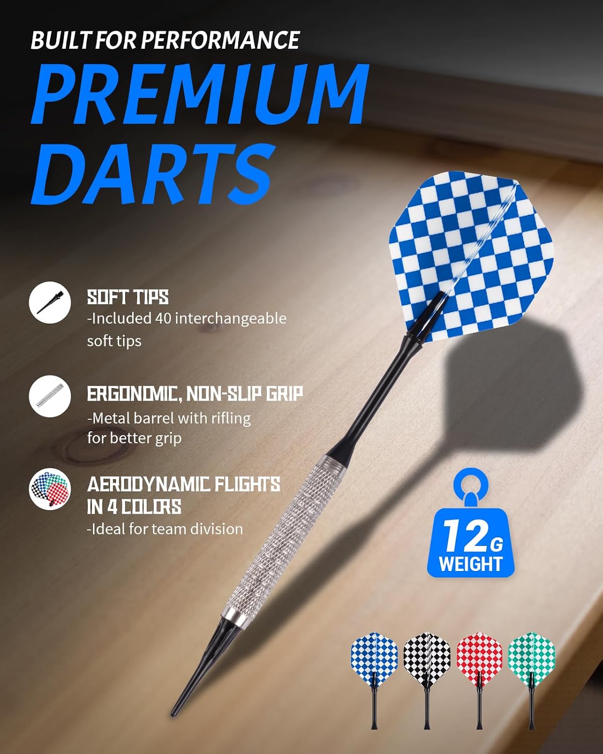 WIN.MAX Electronic Dart Board Cabinet Set para Adults, negro