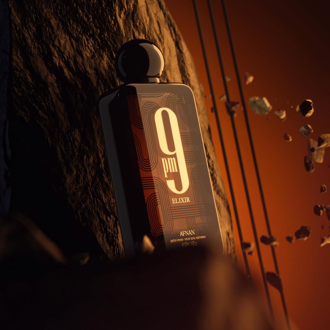 Afnan 9 PM Elixir Unisex Extrait de Parfum, 3.4 onzas líquidas