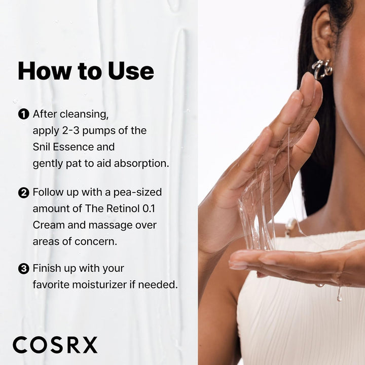 COSRX Snail 96% Mucin Power Essence 2ea y Retinol 0.1% Cream Mini S...
