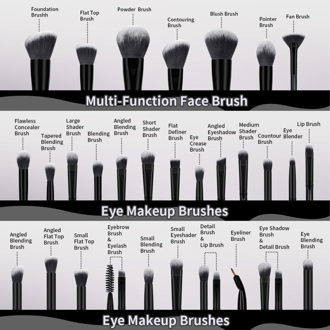 MAANGE Juego de 49 brochas de maquillaje, juego de herramientas de...