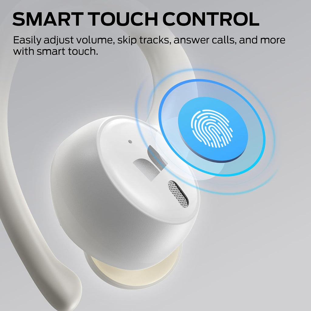 Oraolo N-Lite 216 - Auriculares inalámbricos, deportivos con ganchos para los oídos, auriculares con cancelación de ruido, graves profundos estéreo sobre auriculares de 48 horas de reproducción