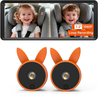 Babyvue BV3 MAX Monitor de bebé con cámara dual para automóvil con...