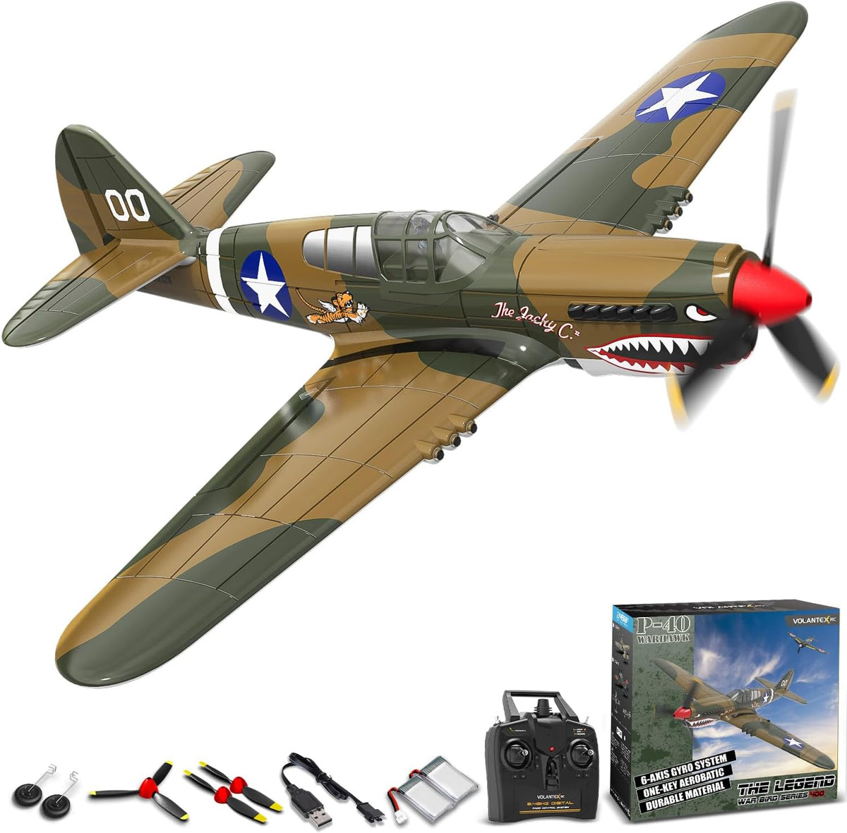 volantexrc Avión RC, avión de control remoto de 4 canales para