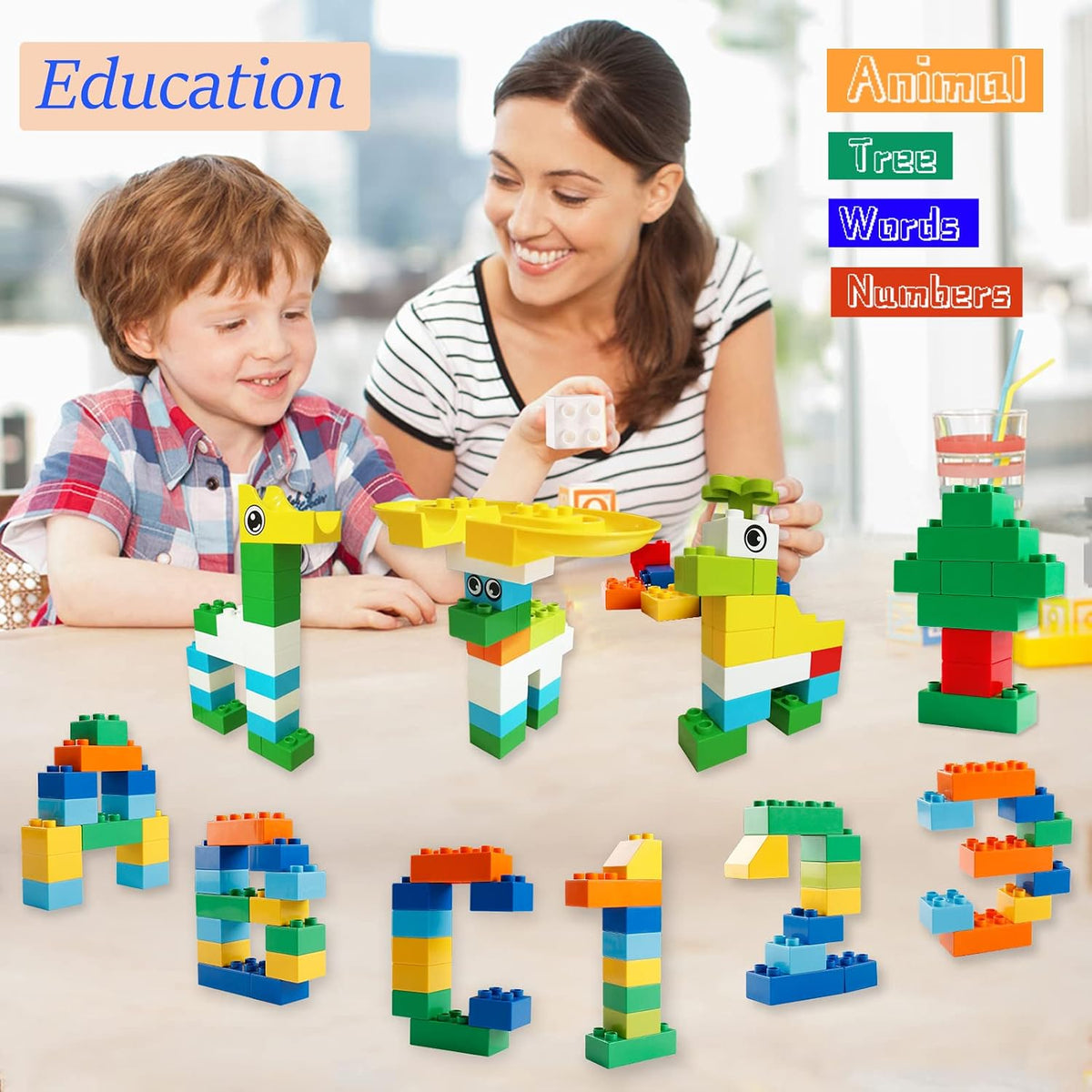 Bloques de construcción Klobroz Marble Run, 145 piezas de bloques grandes clásicos STEM juguete