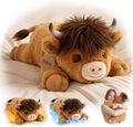 Mewaii Animales de peluche con peso, vacas peludas de las tierras altas