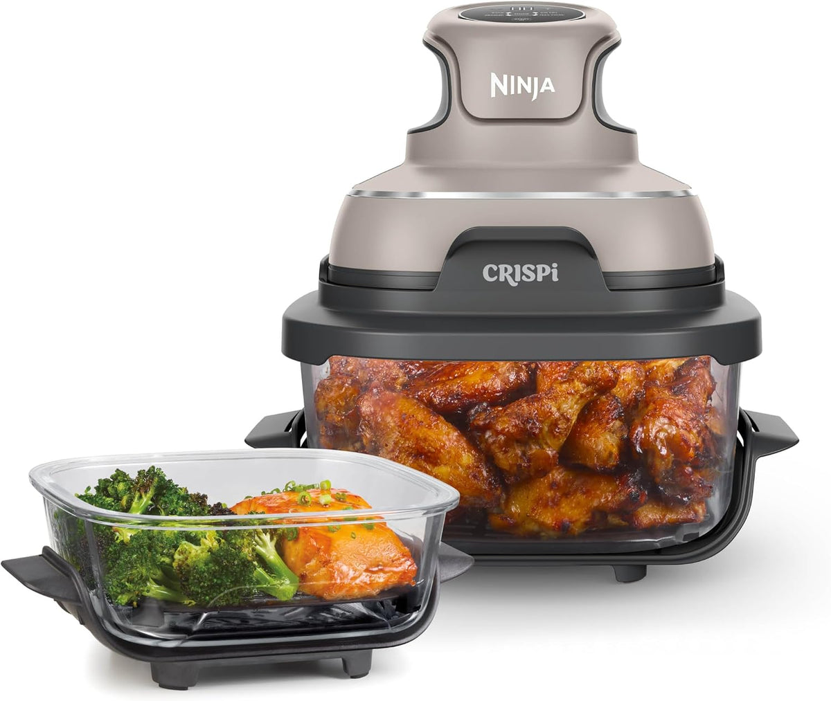 Ninja Freidora de aire de vidrio Crispi, 4 en 1, piedra, FN101ST