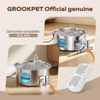 GROOKPET Reemplazo del filtro de fuente para perros: 24 filtros de fuente de agua para mascotas, juego de 6 meses de filtro de repuesto para fuentes de agua para perros GROOKPET para perros grandes