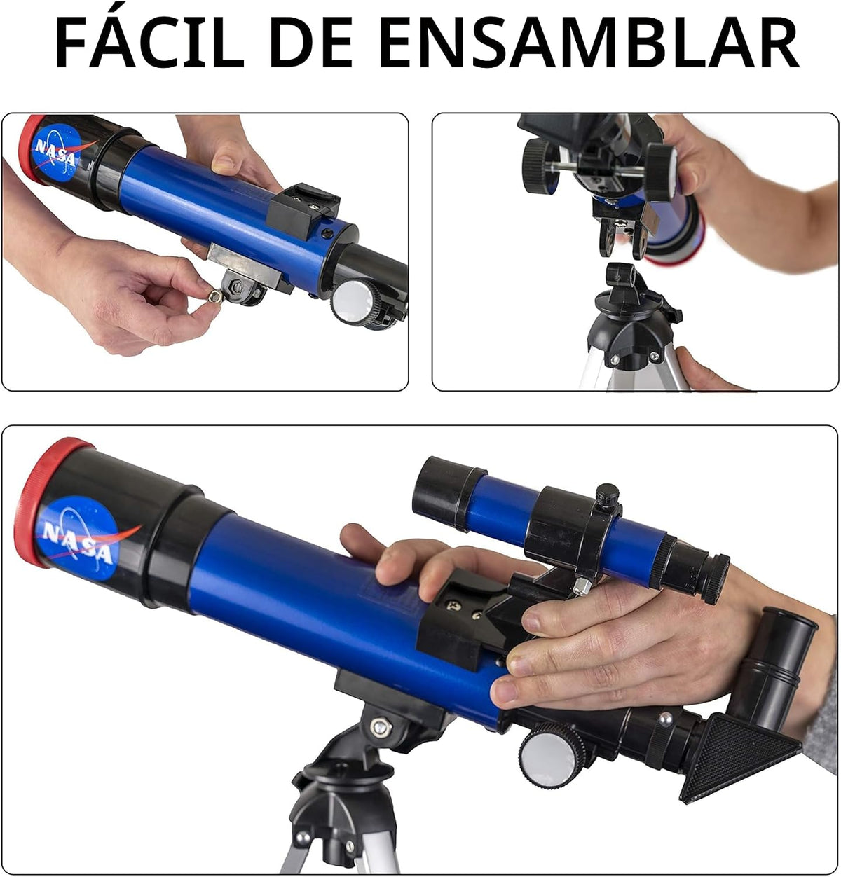 NASA Lunar Telescope para Kids Ages 8-12 con Tripod y Finder Scope