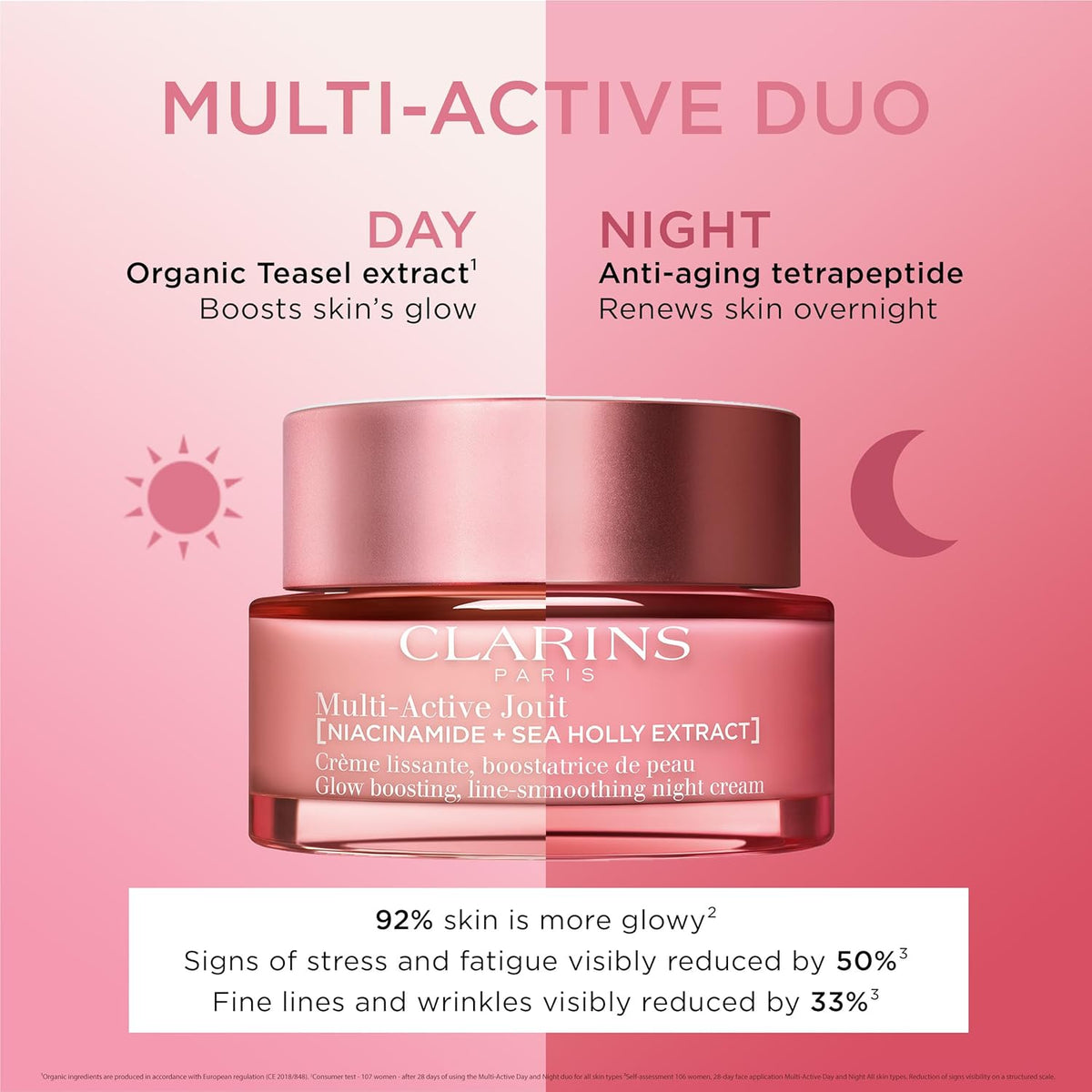 Clarins Hidratante de día multiactivo con niacinamida | Suaviza las...