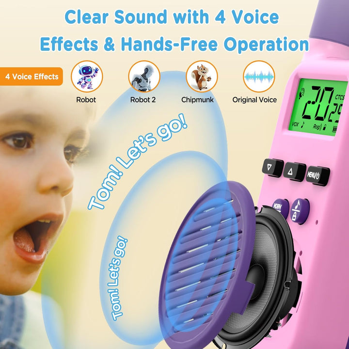 Peakeep Walkie Talkies para niños de largo alcance 3 millas, juguet...