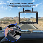 VOONOA 2 cámaras magnéticas inalámbricas de respaldo con sistema de monitor DVR HD 1080P de 7 pulgadas, 15000 mAh, recargable, impermeable, doble cámara solar inversa para enganche, remolque, coche, remolque, camión, caravana, VN007