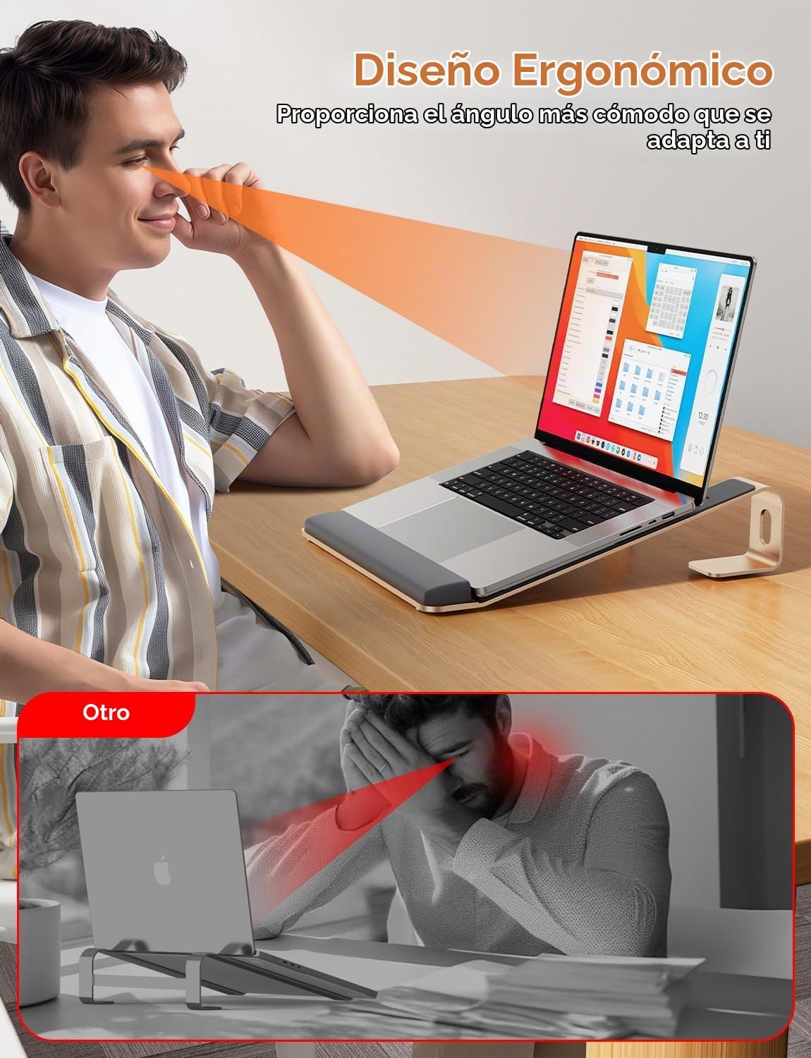 LOXP Soporte para computadora portátil para escritorio, soporte par...