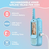 Walkie Talkies de video para niños paquete de 2 walkie