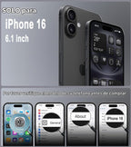 Funda para iPhone 16 con funda de clip para cinturón, 2 protectores de pantalla, protección de grado militar, anticaídas, a prueba de golpes, color negro