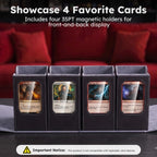 MTG Commander - Caja de almacenamiento de 4 tarjetas con asa