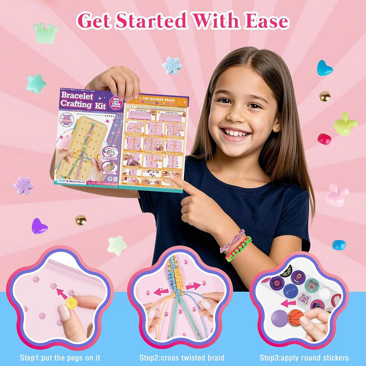 Kit de fabricación de pulseras de la amistad con caja de almacenami...