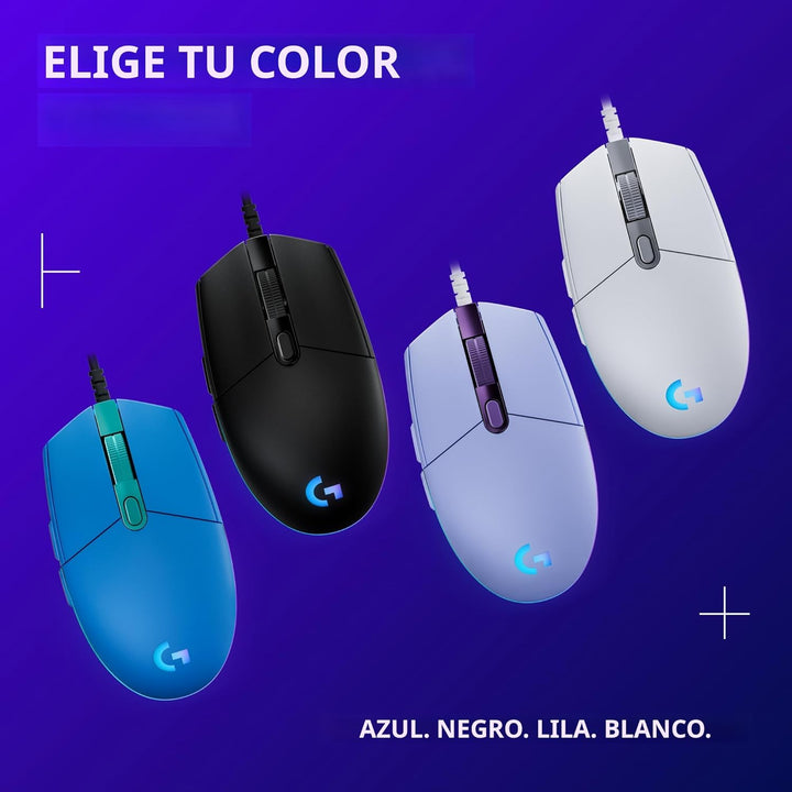 Logitech G203 - Mouse para juegos con cable, 8,000 DPI, efecto ópti...