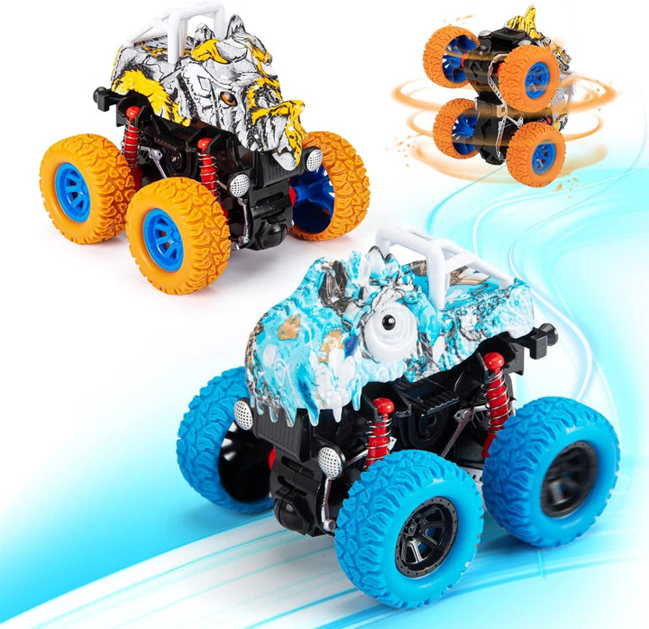 LODBY Camiones de Dinosaurios de Juguete para Niños de 3-5 Años, Ve...