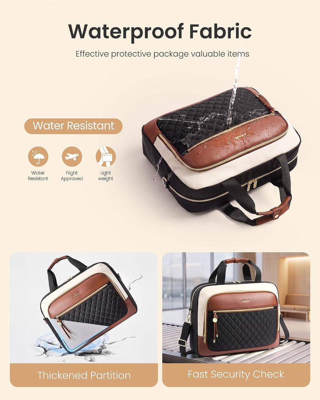LOVEVOOK Maletín para Laptop para Mujer, Bolso Mensajero de Hombro para Computadora