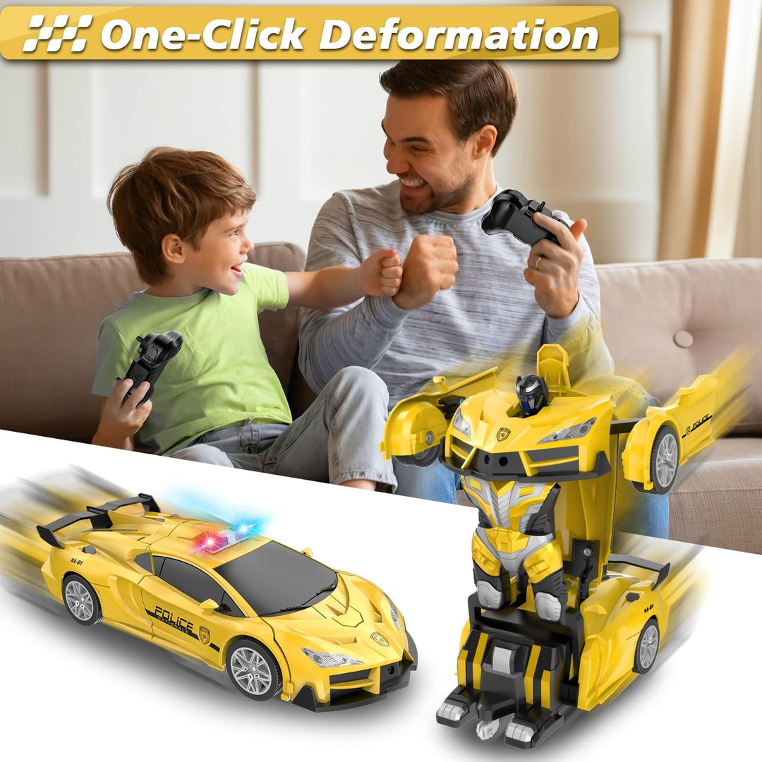 Febyhim - Auto a control remoto, juguetes de transformación con un...