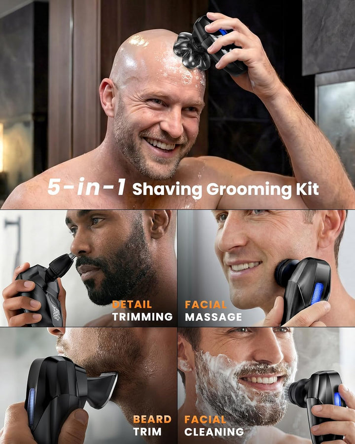 Vylto Afeitadoras de cabeza para hombres calvos, kit de aseo eléctr...