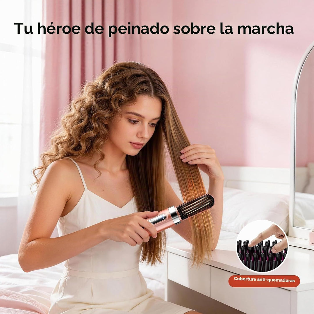 Cepillo alisador de pelo inalámbrico Go Brush Pro actualizado iónic...