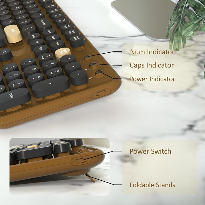 Combos de teclados de computadora inalámbricos y mouse, teclado ret...