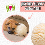 HuggleHounds Plush Ball Dog Toy - Fuzzy Round Ball Dog Toy con Soft Fleece, Durable Stuffed Plush para Small y Large Breeds - 8" HuggleFleece, Large