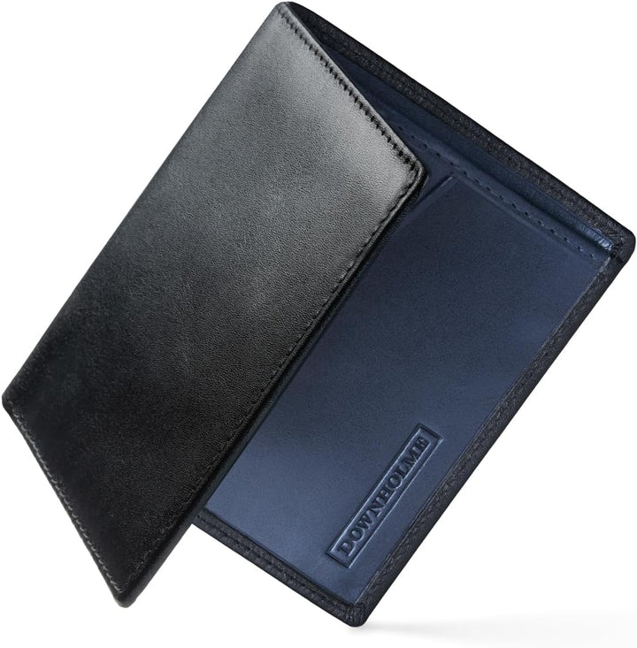 Downholme Billetera de Cuero Bifold con Silueta Delgada para Hombre...