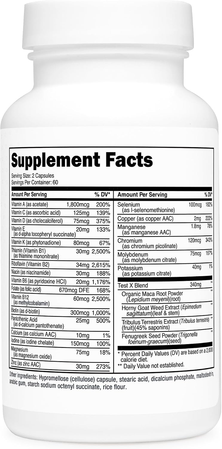 Type Zero Cápsulas multivitamínicas para hombres (120 cápsulas) (12...