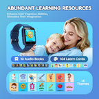 Reloj inteligente para niños con 26 juegos de rompecabezas, pantalla táctil HD, reloj para niños, cámara, reproductor de música, reloj despertador, calculadora, podómetro, tarjeta de aprendizaje, juguetes de 12/24 horas para niños de 3 a 12 años, regalo d