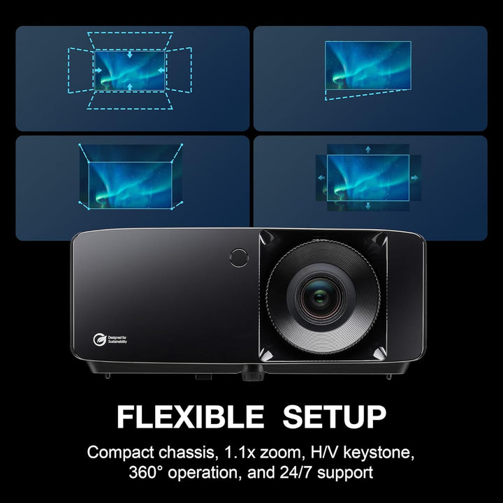 Optoma HZ41 4600-Lumen Full HD Laser DLP Home Theatre y Gaming Proy...
