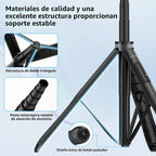 ATUMTEK Trípode para selfie stick de 51 pulgadas, soporte extensible todo en uno con control remoto Bluetooth, rotación de 360° para iPhone y Android, grabación de video, vlogging, transmisión en vivo, color negro