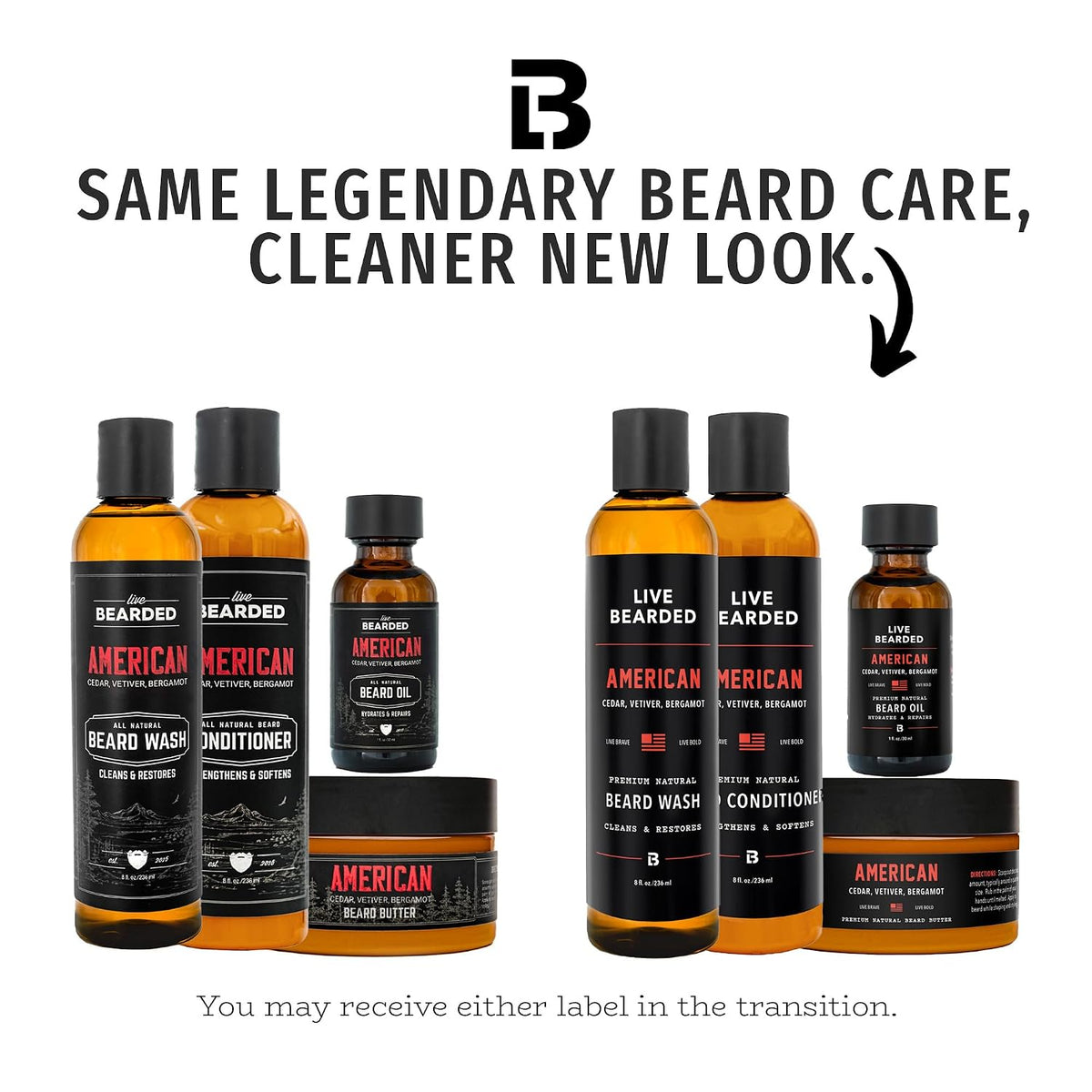 Kit completo de aseo para barba Live Bearded - Champú, acondicionad...