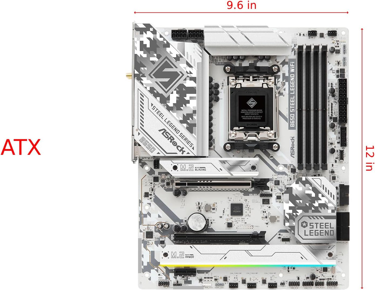 ASRock B650 Steel Legend WiFi 6E AMD enchufe AM5 Ryzen 9000 8000 y...