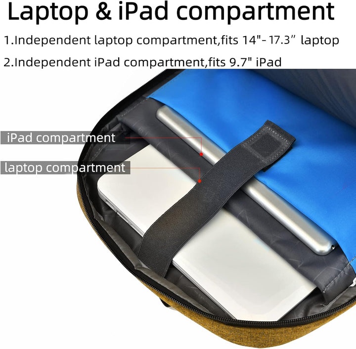 DUSLANG Mochila para laptop de 17 pulgadas para viajes con mochila...